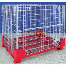 Heavy Duty Capacity Warehouse Mesh Box Wire Cages Metal Bin Storage Container